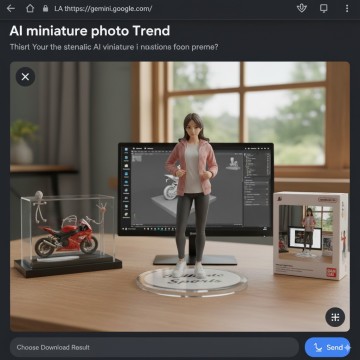 Tren foto miniatur di medsos.